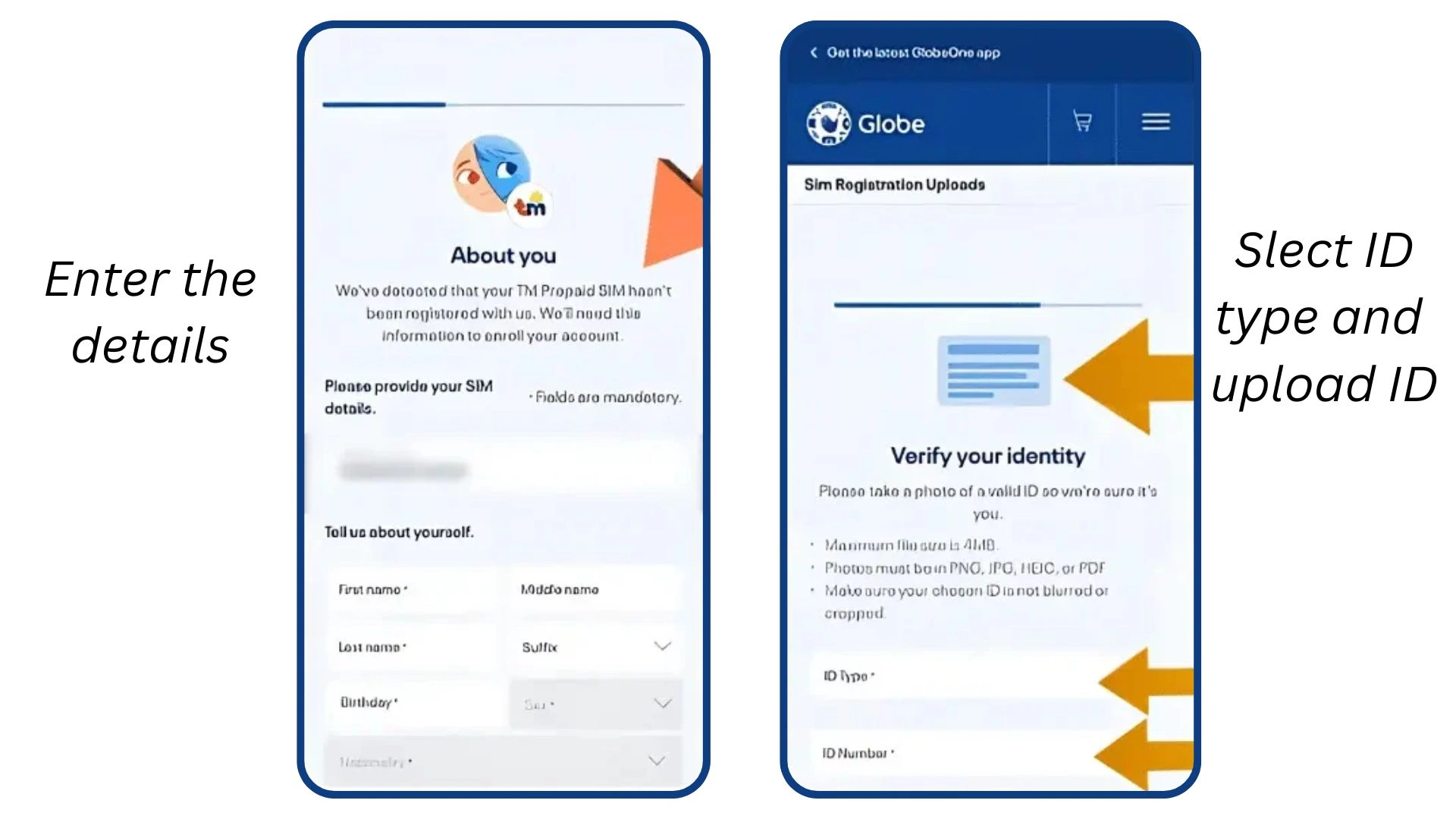 `TM SIM registration Steps