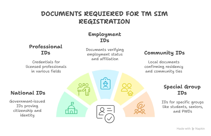 TM SIM Registration Online in the Philippines (2025) 9 Visual image shows TM SIM registration with a valid ID, PRC ID