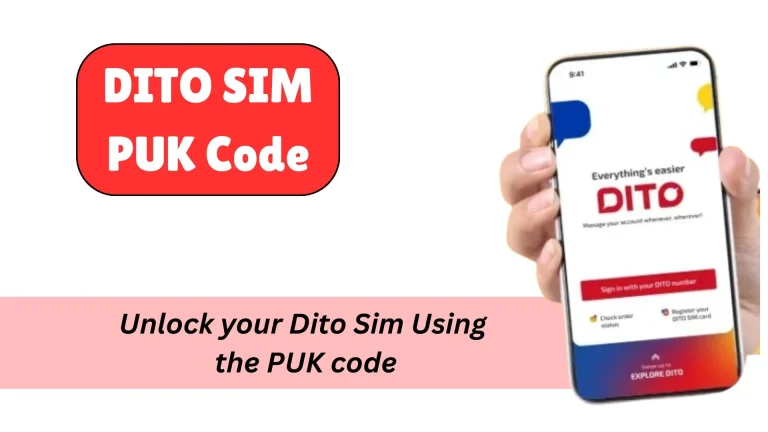 DITO SIM puk code